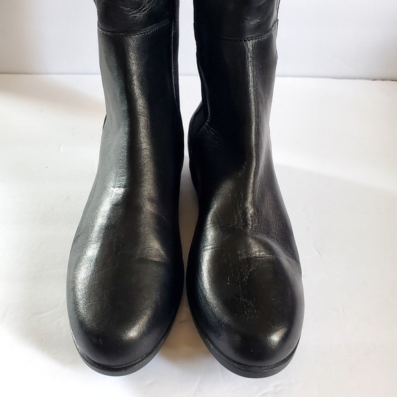 Franco Boschi Womens Knee High Boots Black Leather Women's Boots Size 38/7 - Picture 7 of 10